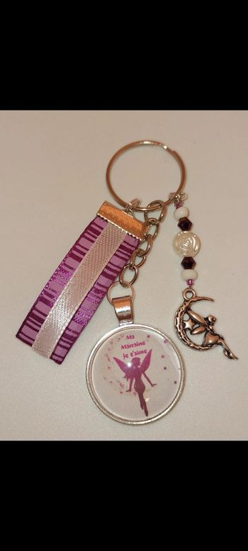 Cadeau marraine,porte clé message bijoux de sac "ma marraine je t'aime "