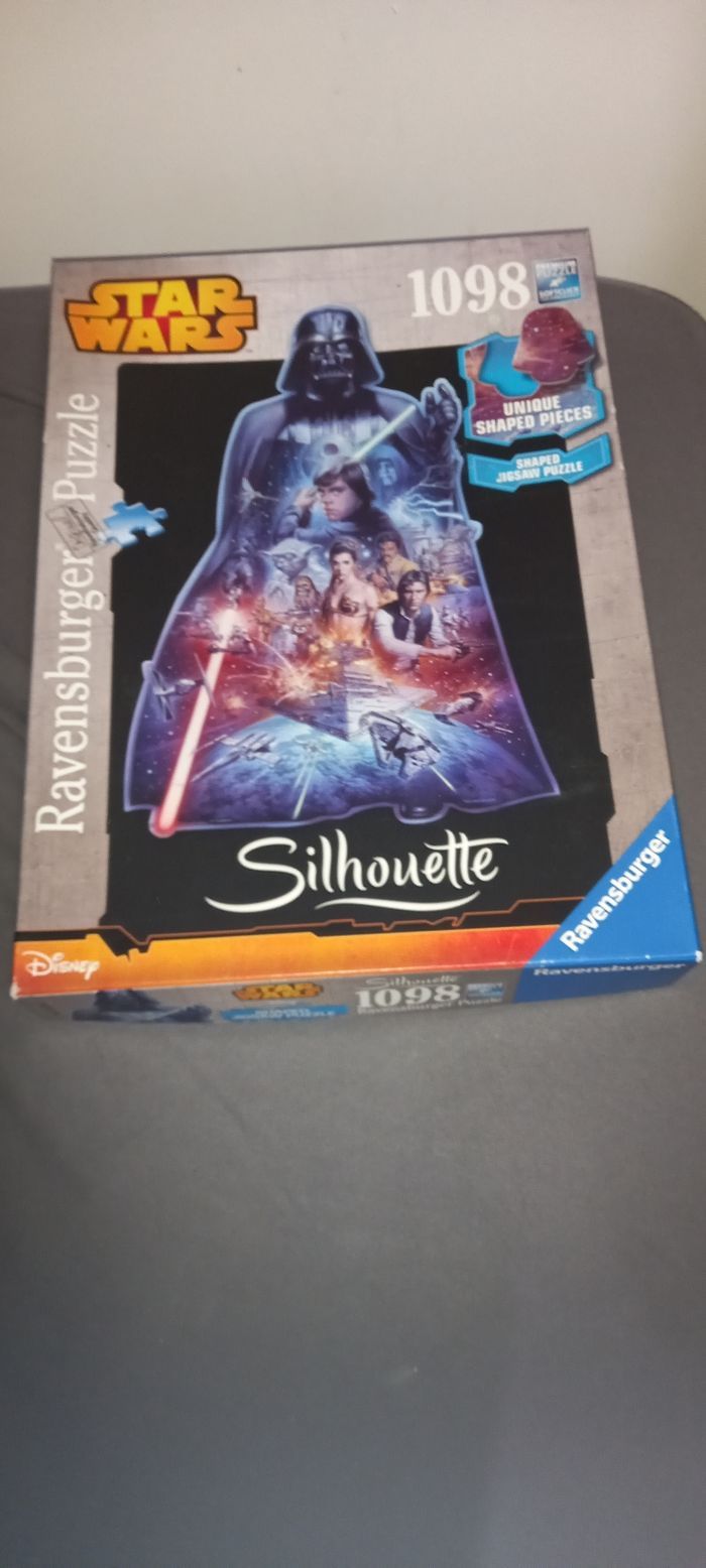 Puzzle star wars silhouette dark vador