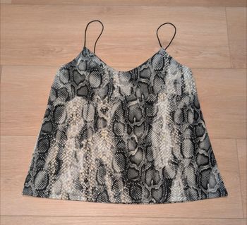 Haut Spaghetti/ Spaghetti Top Amisu pour femme - Imprimé animalier taille L