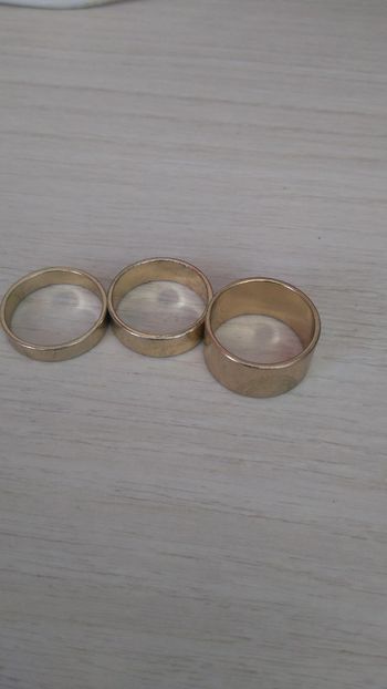 Lot 3 bague plaque or