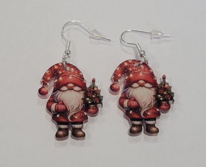 BOUCLES D'OREILLES GNOME NOEL ! NEUVE ! MODELE 2 - photo numéro 4