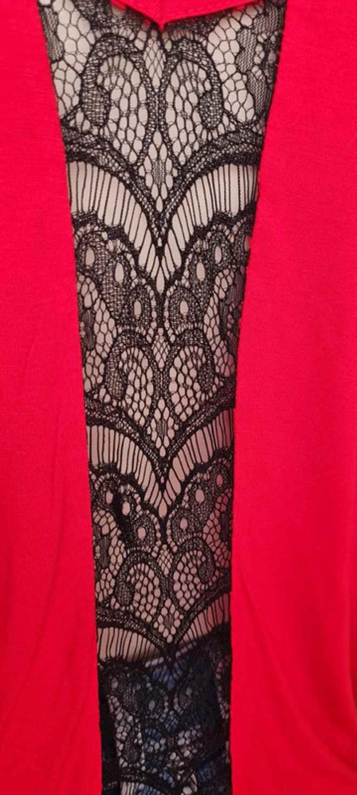 Debardeur rouge dentelé t 42 BRÉAL - photo numéro 6