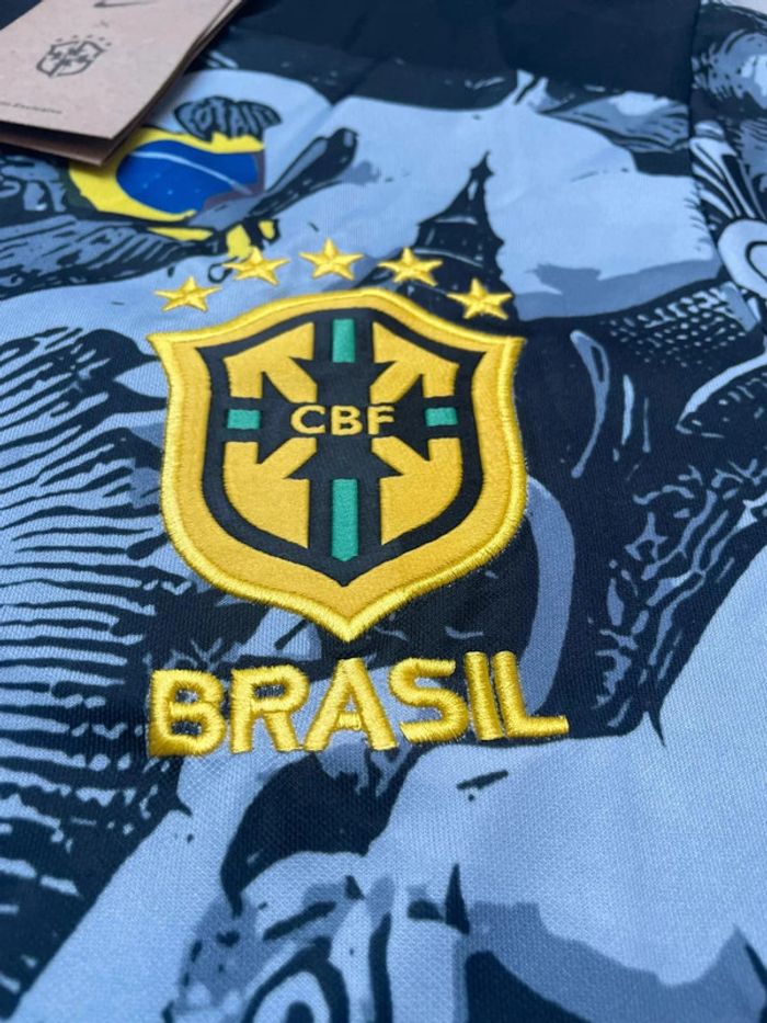 Maillot concept foot Brésil noir édition Rio Christ Rédempteur taille M - photo numéro 7