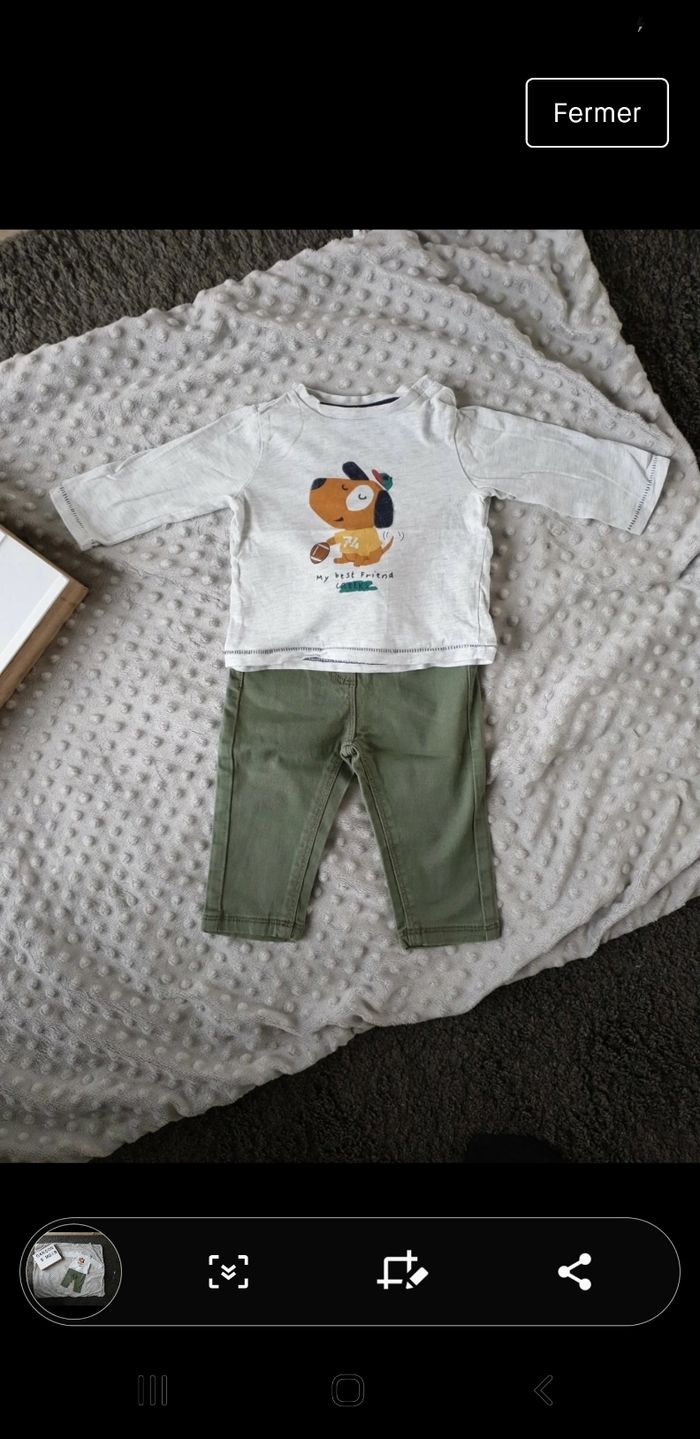 Ensemble bébé garçon Creeks et Kimadi 6 mois - photo numéro 2