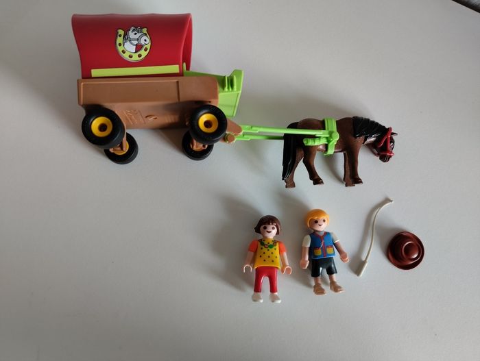 Carriole tirée par un cheval et enfants - Playmobil 5228 - photo numéro 3