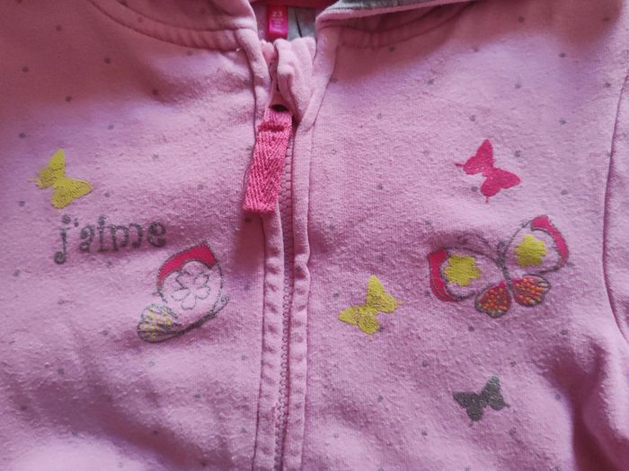 Gilet zippé/ veste bébé fille Orchestra 23 mois - photo numéro 2