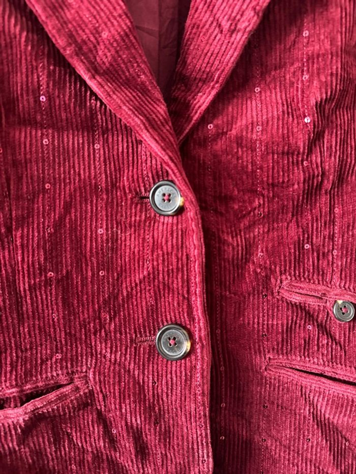 Veste en velours côtelé American Eagle bordeaux – Taille L – Très bon état - photo numéro 2