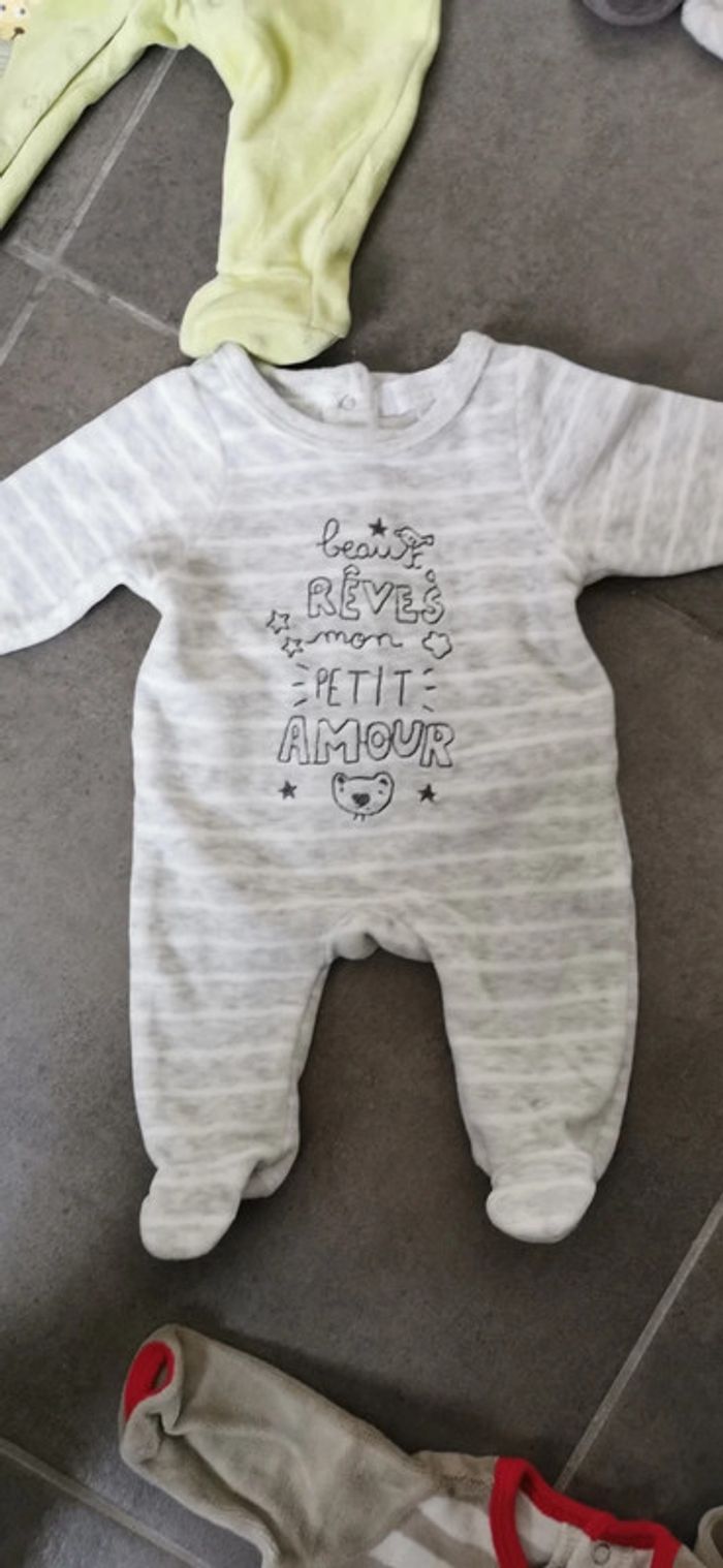 Lot de 5 babygros taille naissance - photo numéro 3