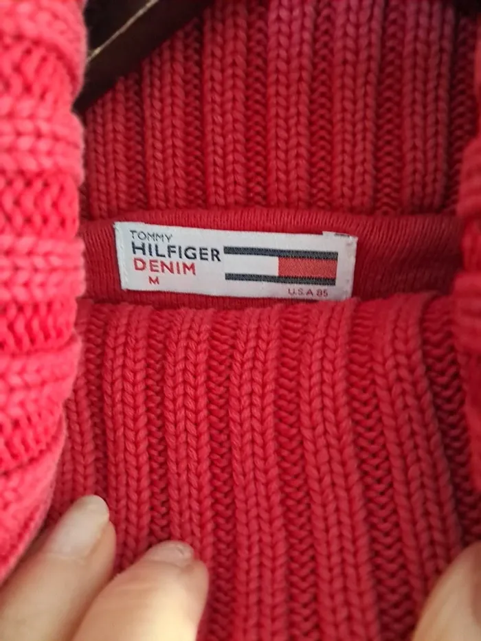 Pull col roulé rouge Tommy Hilfiger - photo numéro 2