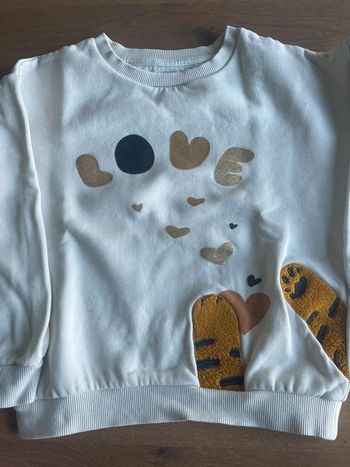 Sweat fille Orchestra 8 ans. Moutarde et blanc