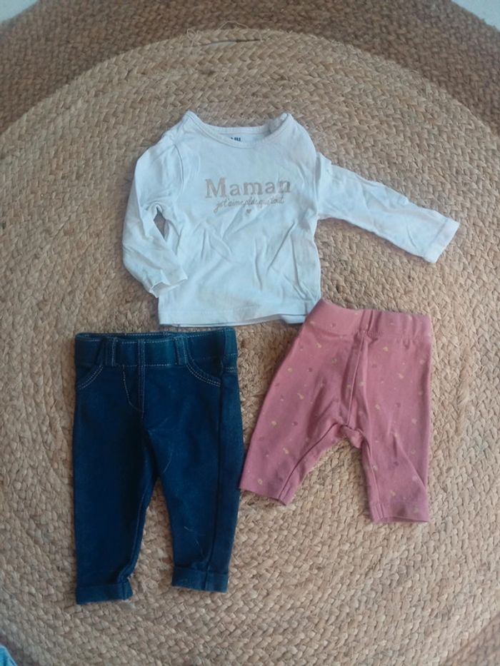 Ensemble plus 1 legging 1 mois kiabi