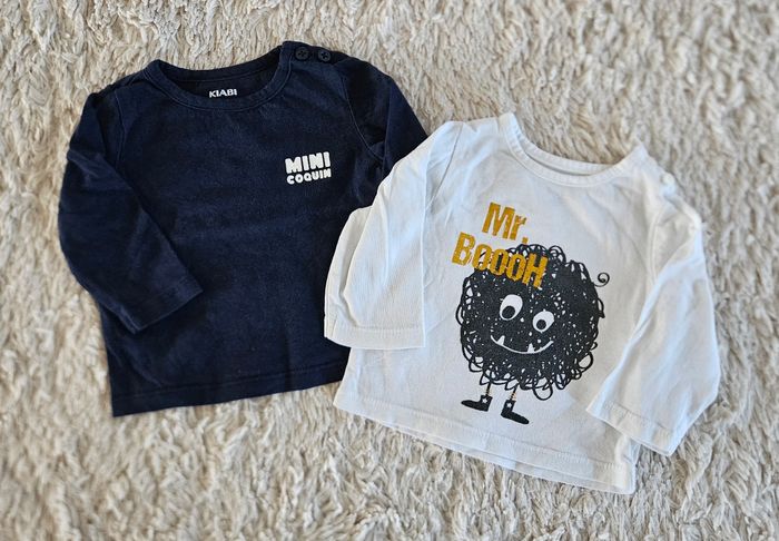 T-shirts manches longues 1 mois