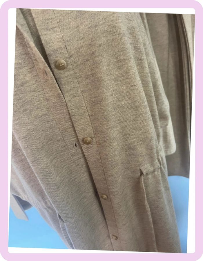 Ensemble 3 pièces Interdee – Taupe clair M/L – Débardeur, gilet capuche, pantalon fluide - photo numéro 2