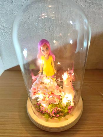 Dôme en verre  création barbie 