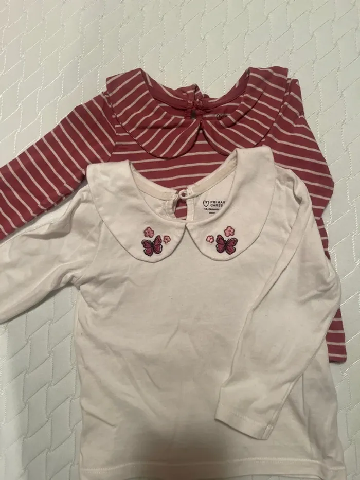 Lot de T shirts ML col Claudine