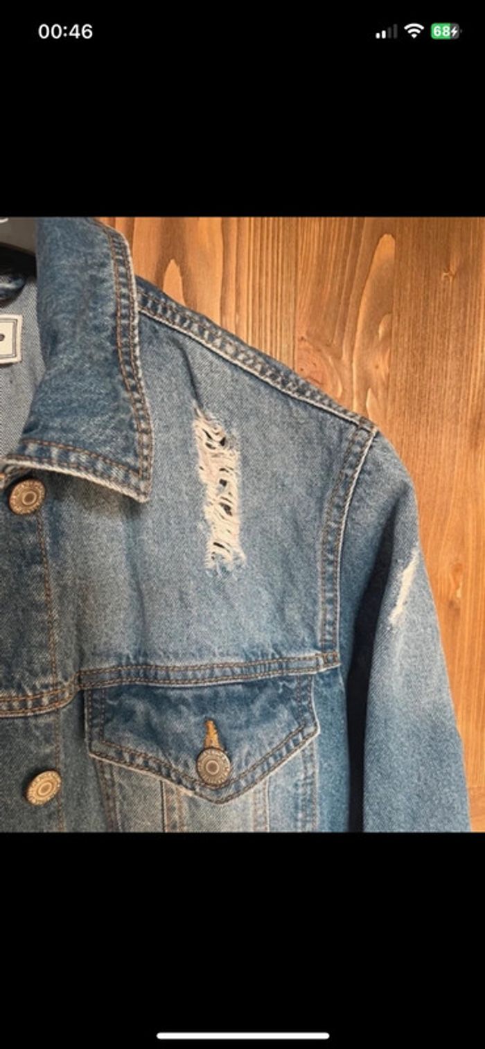 Veste en jean longue taille S - photo numéro 2