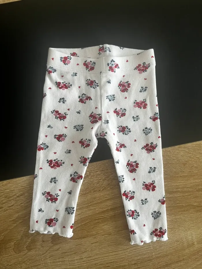 Legging fleuri 6 mois