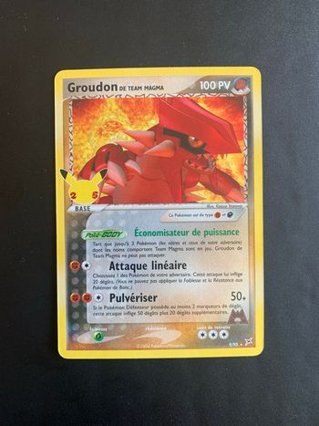 Carte Pokemon Groudon de Team Magma Célébration 25 ans