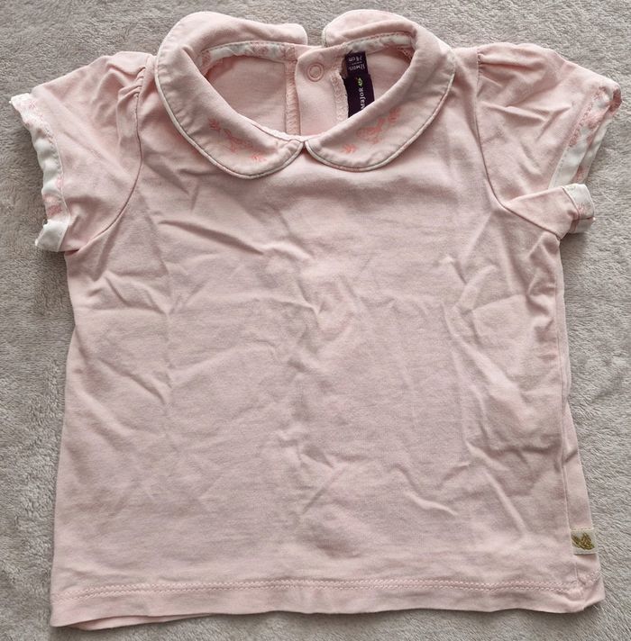 Ensemble 5p (robe, t-shirt, gilet, chapeau) blanc & rose papillons - 12M - Sergent Major (BE) - photo numéro 9