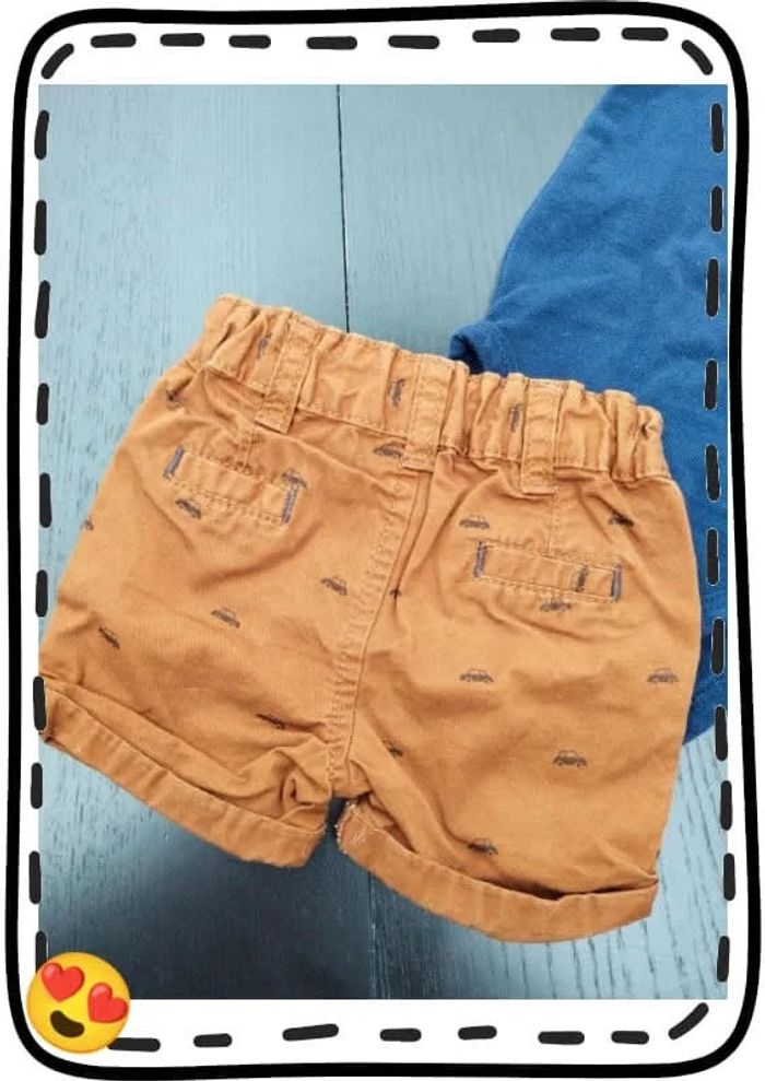 Ensemble été bébé garçon 3 mois short et body polo - photo numéro 4
