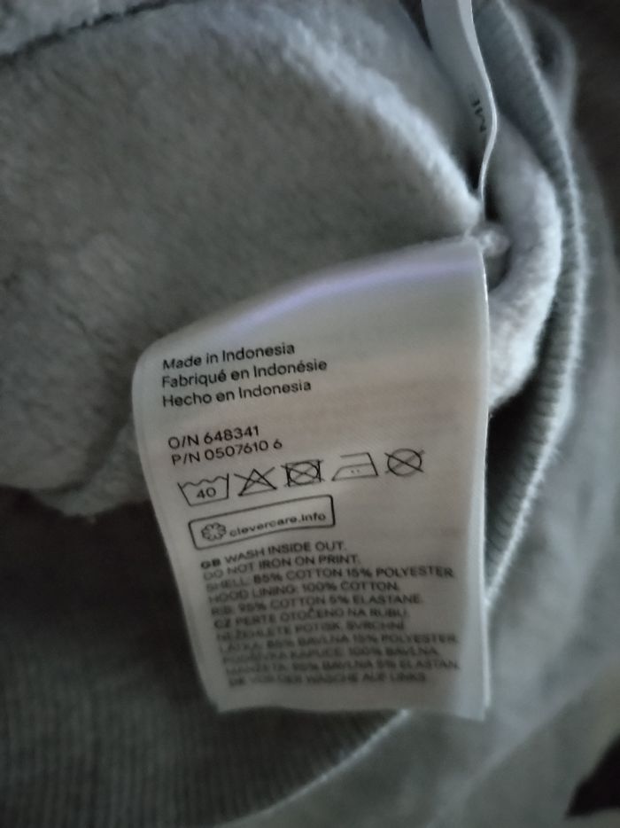 Très beau Sweat à capuche chaud motif tigre pailleté "H&M" 13/14 ans 100% coton - photo numéro 5