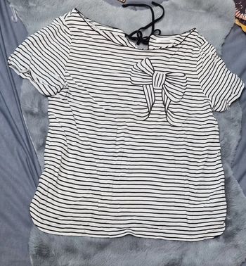 T-shirt rayé motif nœud 40 Promod