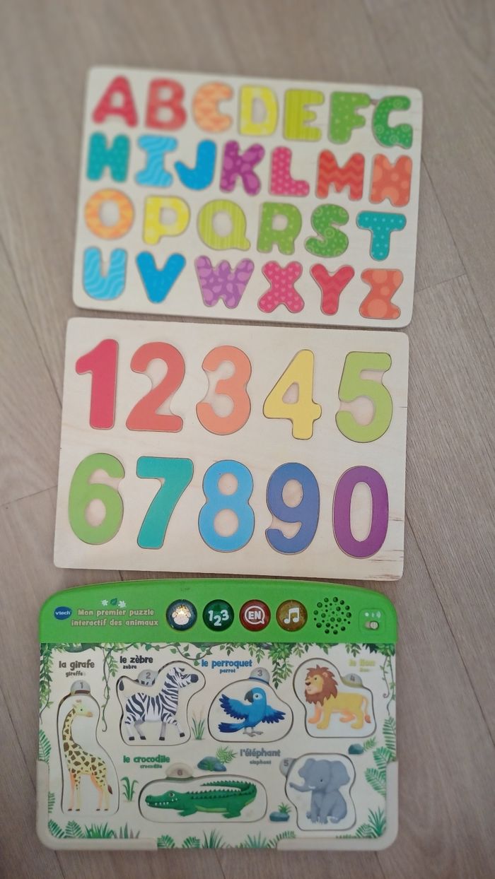 Lot 3 Puzzles en bois