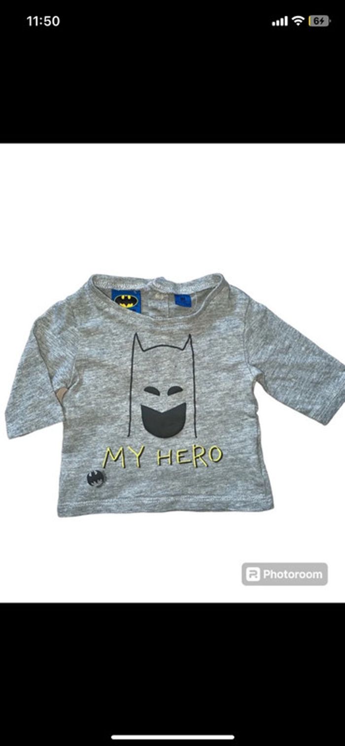 Lot 3 tee shirt longue manche 1 mois - photo numéro 2