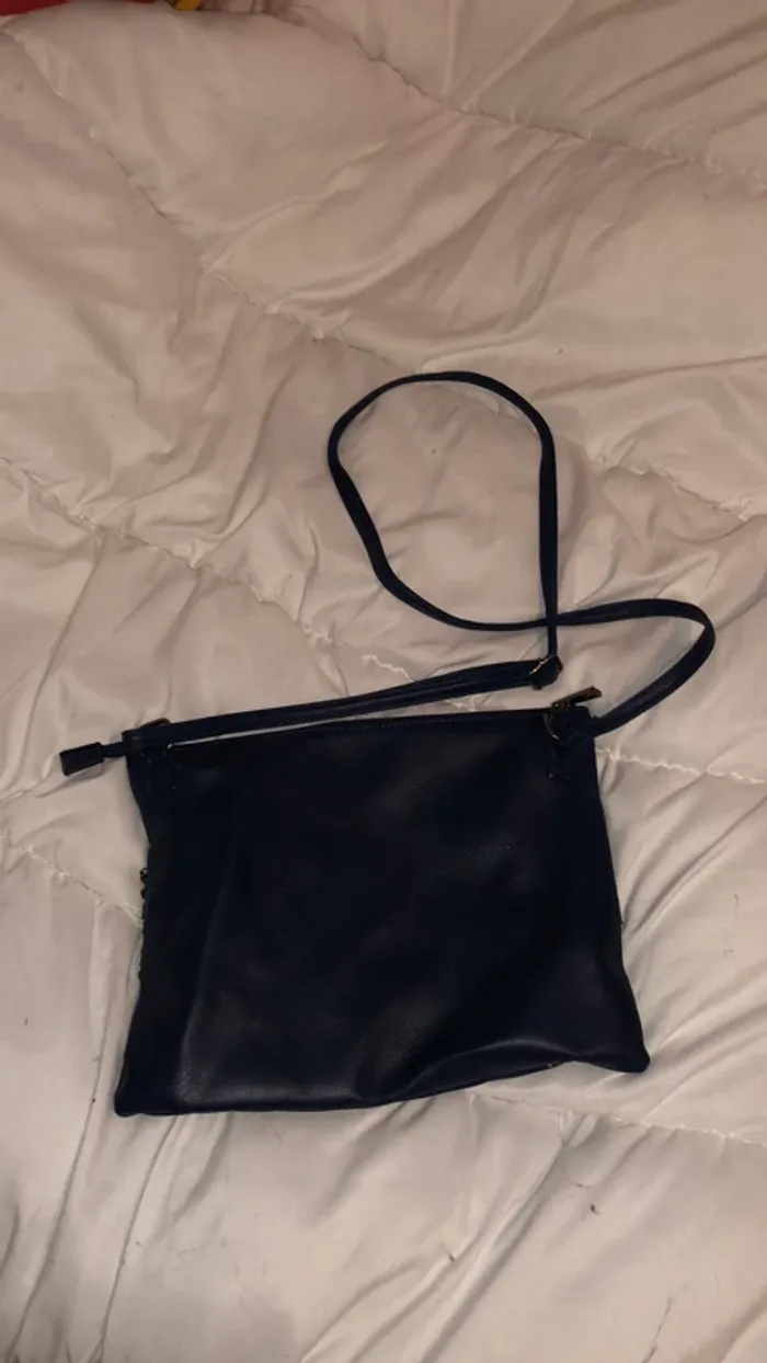 Sac bandoulière bleu marine - photo numéro 3