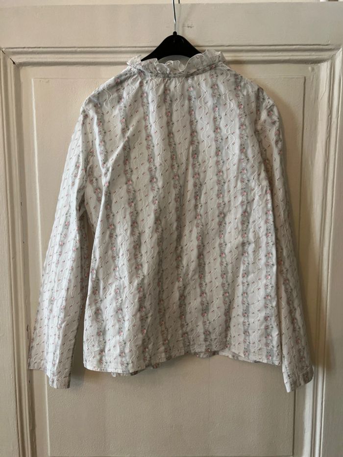 Blouse dentelle, volants et fleurs en coton 12 ans - Bonpoint - photo numéro 4