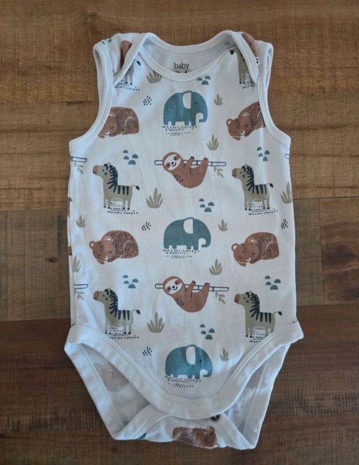 Lot de 5 Bodys Bébé Sans Manches - Thème Animaux - photo numéro 4