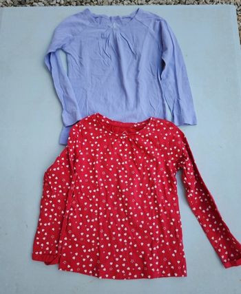 Lot 2 t-shirts manches longues Tex 4-5 ans