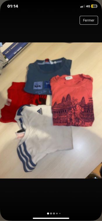 Lot 4 hauts manches courtes enfant