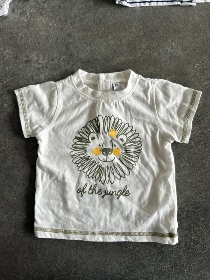 Lot de 2 tee shirt manches courtes 6 mois - photo numéro 3