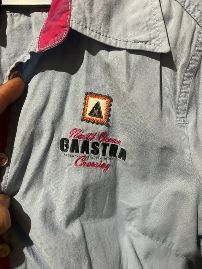 Chemise gaastra bleu clair fushia - photo numéro 2