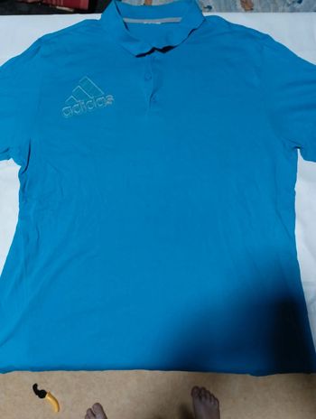 Tee shirt manches courtes Polo homme adidas taille 2XL rétro vintage