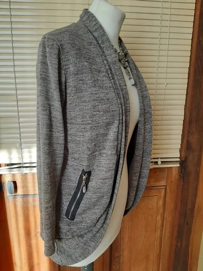 Gilet femme marron moucheté Taille S - photo numéro 3