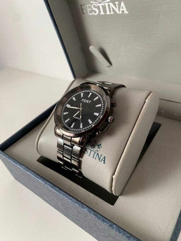 Montre quartz FENT en acier noir - photo numéro 3