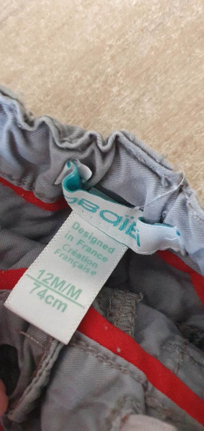 Pantalon 12mois garçon 74cm Obaïbi - photo numéro 2