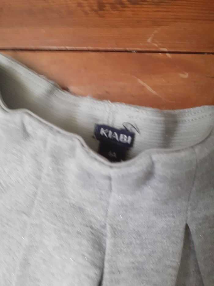 Jupe ample grise claire pailletée - photo numéro 3