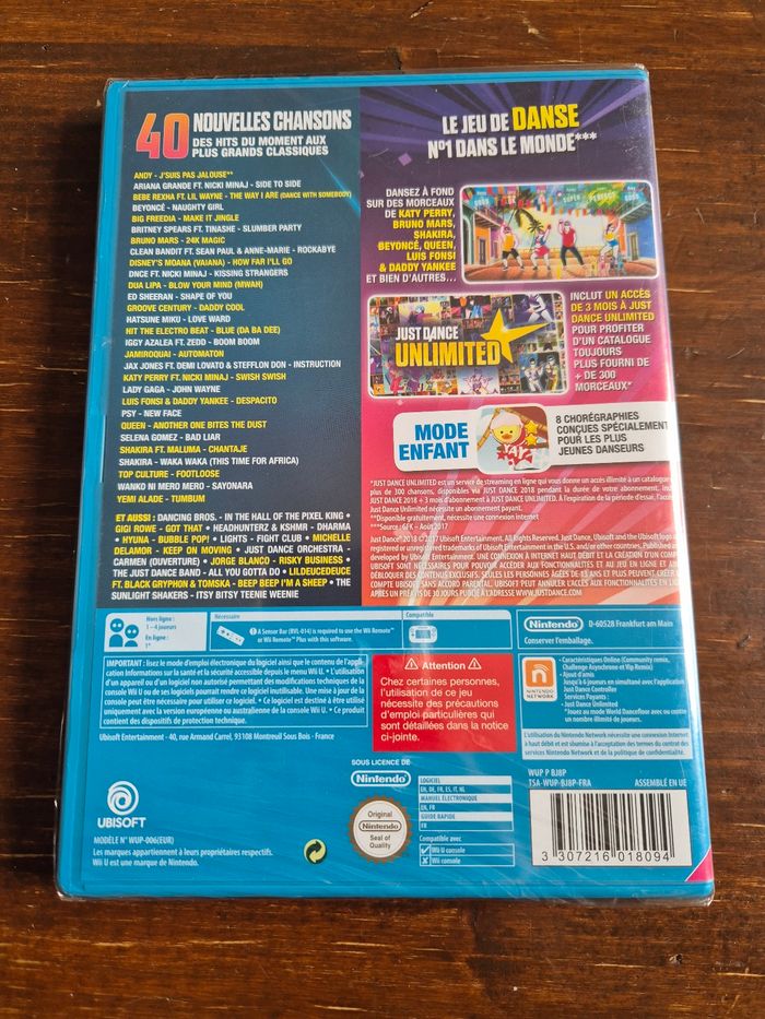 Just dance 2018 wii u neuf sous blister - photo numéro 2