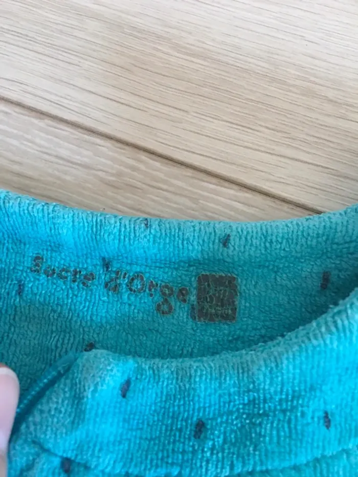 Pyjama velours 9 mois sucre d’orge - photo numéro 3