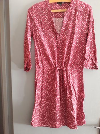 robe couleur Framboise avec motif