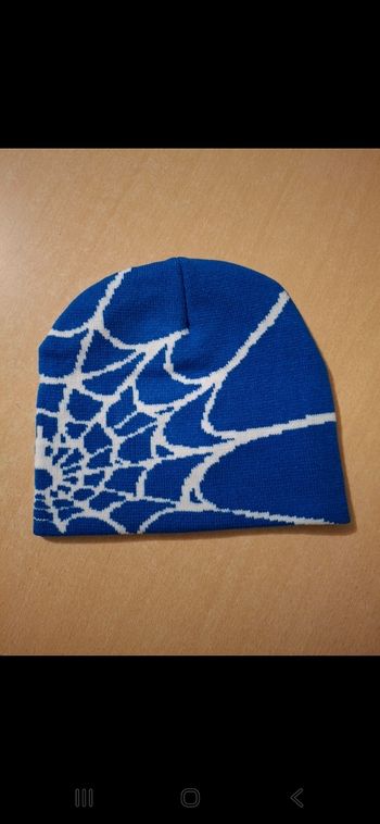 Bonnet Spider bleu et blanc