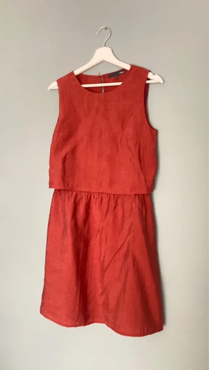 Robe Droite Rouge Foncé Etam 38 - photo numéro 3