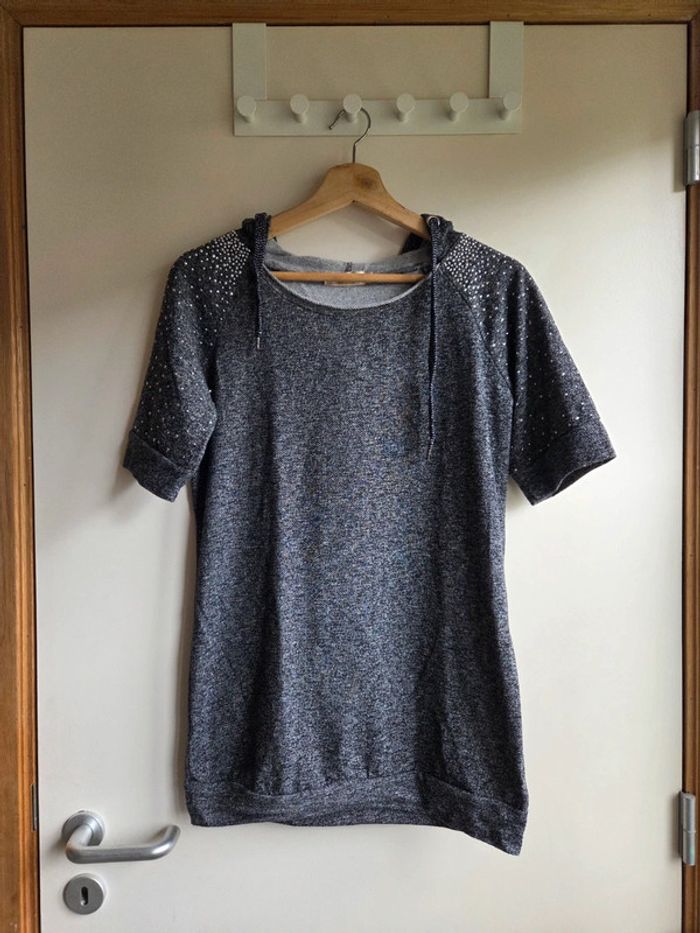 T-shirt à capuche gris emma & ashley design - taille m