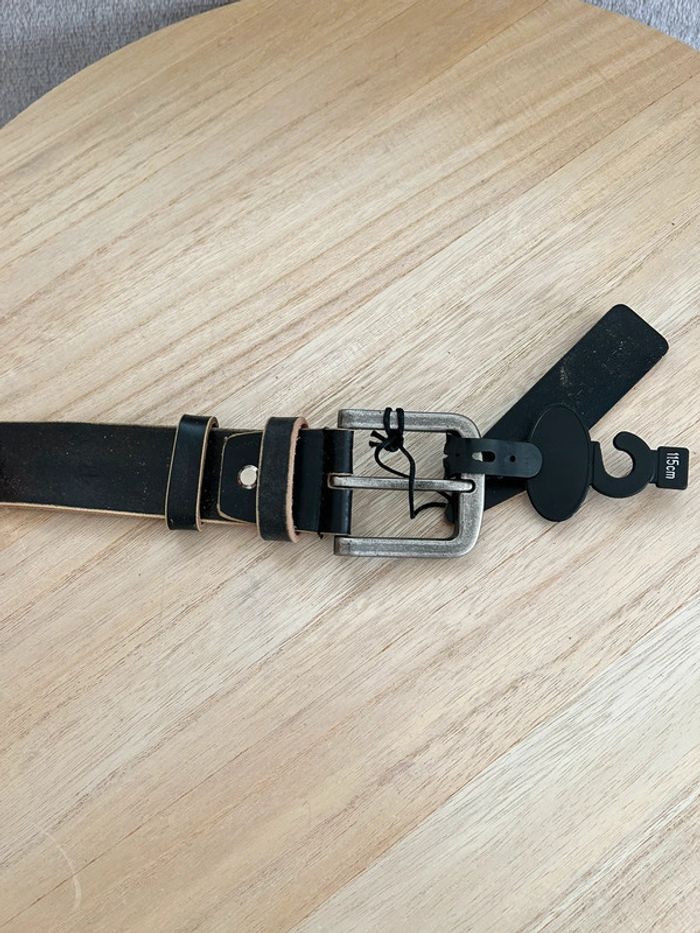 Ceinture en cuir marron taille 115 cm - photo numéro 3