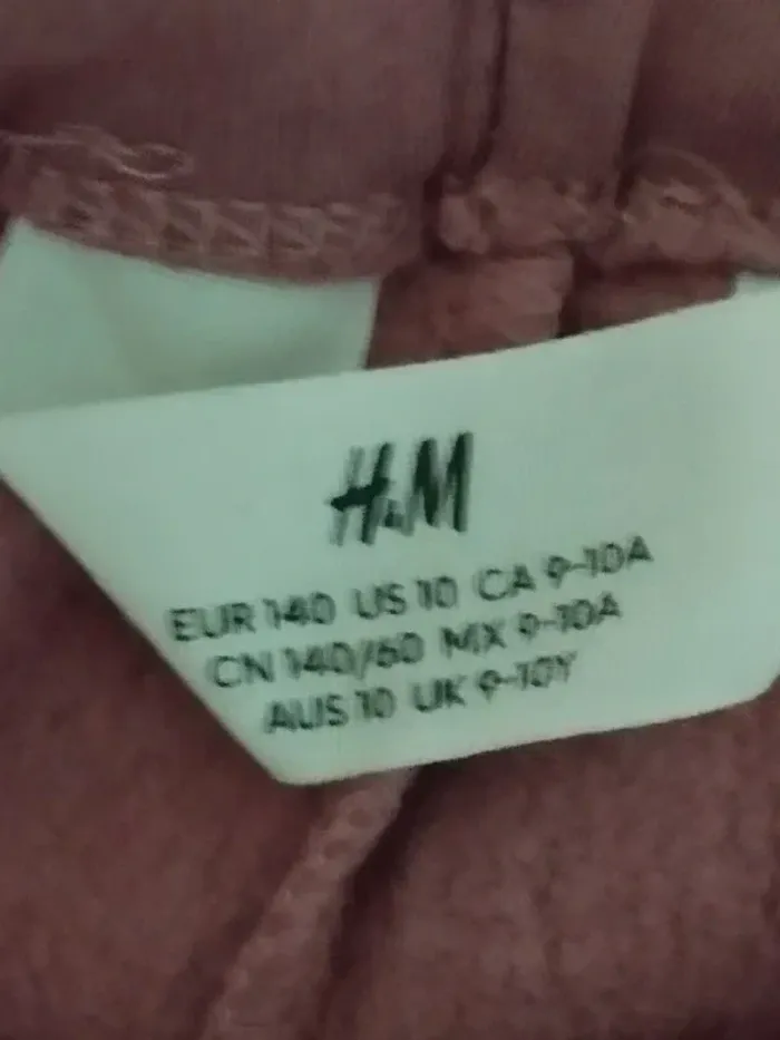 Legging H&M rose lila intérieur moutonné fille 10 ans - photo numéro 2