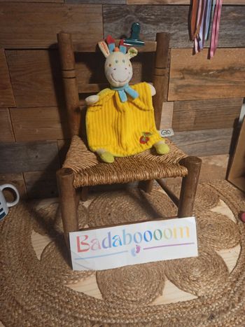 Doudou girafe mots d'enfants tbe