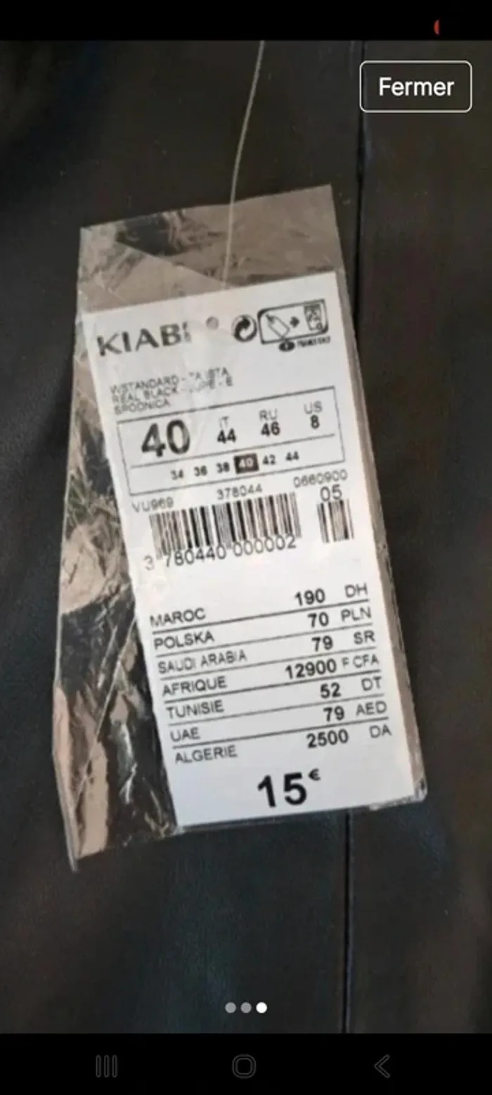 Jupe simili cuir Kiabi 40 neuve - photo numéro 3